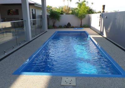 Fibreglass Pool Masterbuilt Range Avanti Colour Light Blue Shimmer