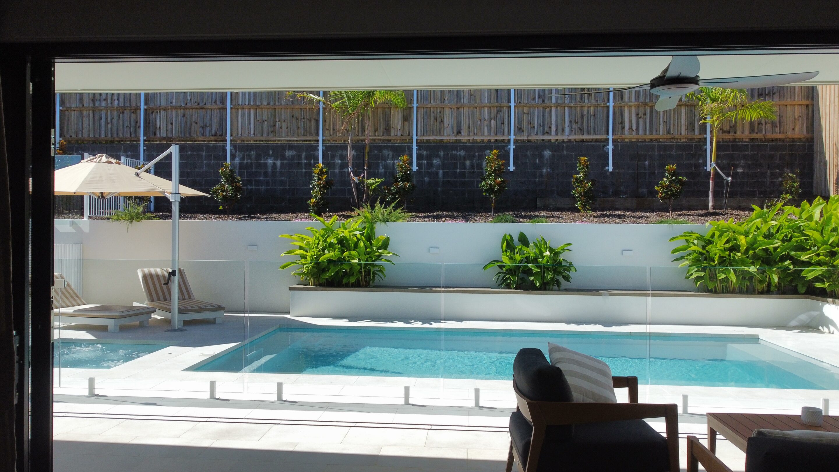 Fibreglass Pool Tranquility Range Lap Pool in Colour Crystal Sapphire