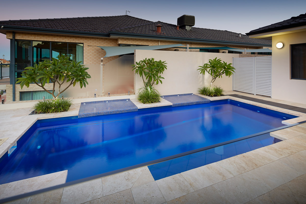 fibreglass swimming pool and landscaping installation