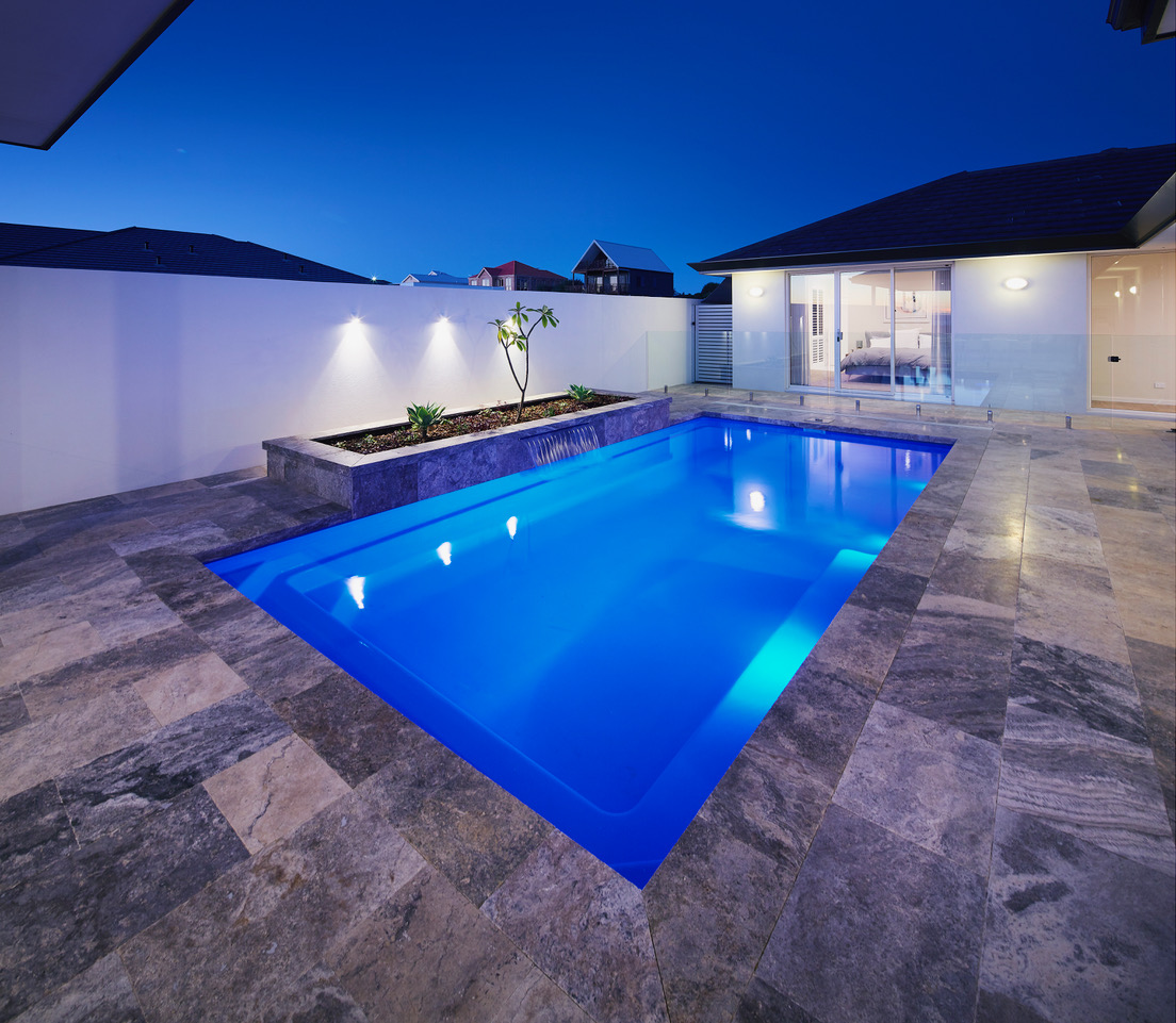 fibreglass pool and landscaping installation lighting solutions